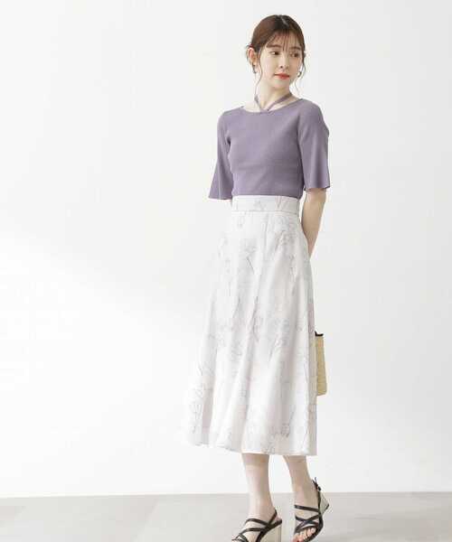 PROPORTION BODY DRESSING（プロポーションボディドレッシング）の「フラワーエンブロイダリーマーメイドスカート / 1213120508（スカート・レディース・ダークグレー/グレー/ピンク/ホワイト系その他・MEDIUM/SMALL）」の11枚目の写真