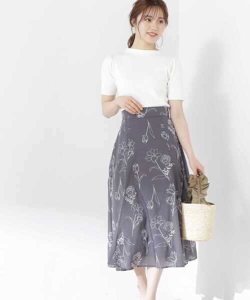 PROPORTION BODY DRESSING（プロポーションボディドレッシング）の「フラワーエンブロイダリーマーメイドスカート / 1213120508（スカート・レディース・ダークグレー/グレー/ピンク/ホワイト系その他・MEDIUM/SMALL）」の17枚目の写真