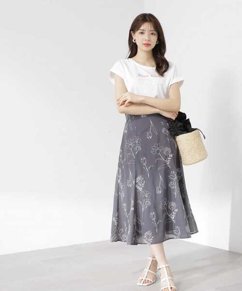 PROPORTION BODY DRESSING（プロポーションボディドレッシング）の「フラワーエンブロイダリーマーメイドスカート / 1213120508（スカート・レディース・ダークグレー/グレー/ピンク/ホワイト系その他・MEDIUM/SMALL）」の19枚目の写真