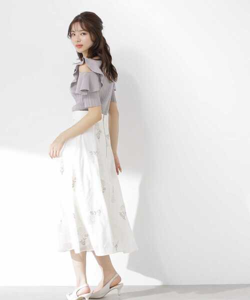 PROPORTION BODY DRESSING（プロポーションボディドレッシング）の「フラワーエンブロイダリーマーメイドスカート / 1213120508（スカート・レディース・ダークグレー/グレー/ピンク/ホワイト系その他・MEDIUM/SMALL）」の20枚目の写真