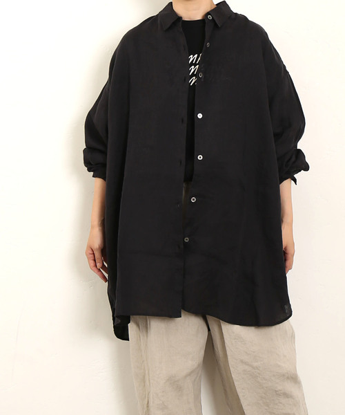 journal standard luxe 60 リネンレギュラーカラーシャツ