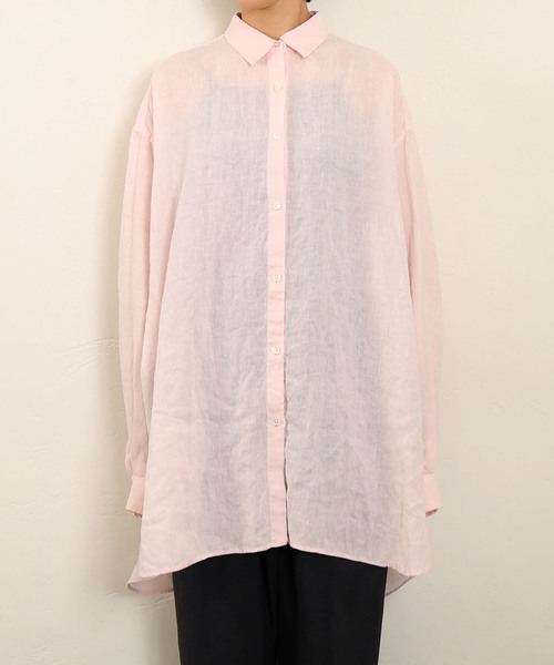 新品journal standard luxeリネンレギュラーカラーシャツピンク 新品journal standard luxeリネンレギュラーカラーシャツピンク