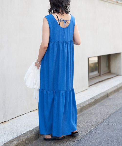 COLONY 2139（コロニートゥーワンスリーナイン）の「BACKリボンティアードノースリーブワンピース（ワンピース・レディース・ブラック/ブルー/レッド・FREE）」の8枚目の写真