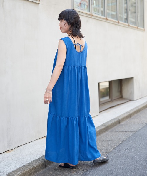 COLONY 2139（コロニートゥーワンスリーナイン）の「BACKリボンティアードノースリーブワンピース（ワンピース・レディース・ブラック/ブルー/レッド・FREE）」の11枚目の写真