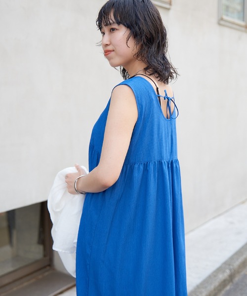 COLONY 2139（コロニートゥーワンスリーナイン）の「BACKリボンティアードノースリーブワンピース（ワンピース・レディース・ブラック/ブルー/レッド・FREE）」の14枚目の写真