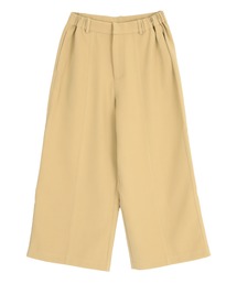 センターピンタッククロップドワイドパンツ