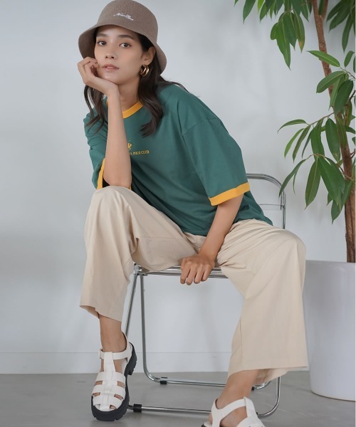 Auntie Rosa（アンティローザ）の「ワイドリラックスパンツ（その他パンツ・レディース・ブラック/ベージュ・SMALL/MEDIUM）」の2枚目の写真