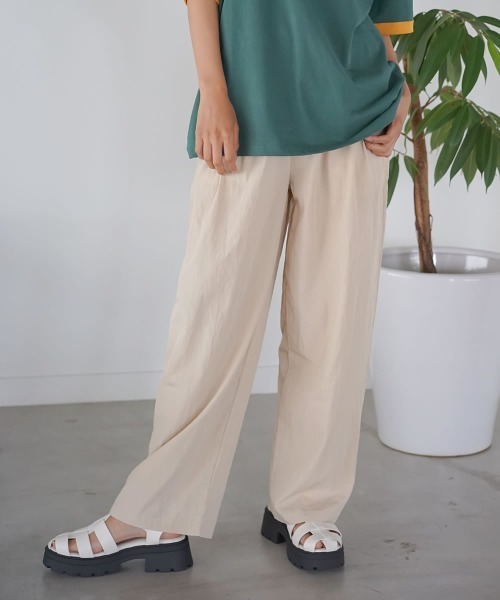 Auntie Rosa（アンティローザ）の「ワイドリラックスパンツ（その他パンツ・レディース・ブラック/ベージュ・SMALL/MEDIUM）」の4枚目の写真