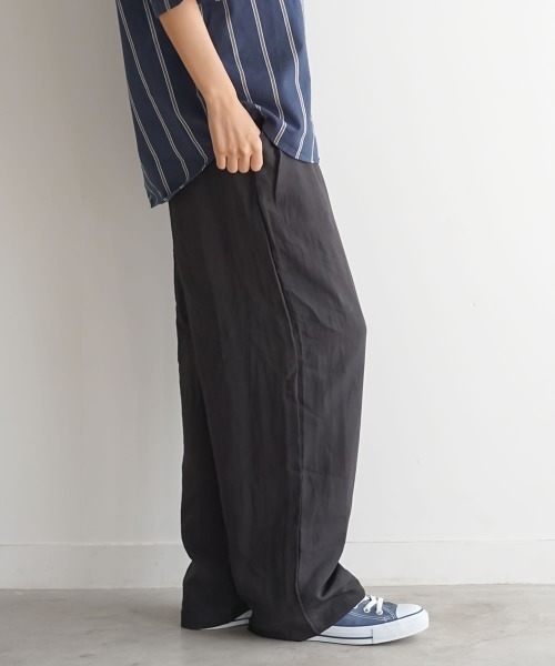 Auntie Rosa（アンティローザ）の「ワイドリラックスパンツ（その他パンツ・レディース・ブラック/ベージュ・SMALL/MEDIUM）」の6枚目の写真