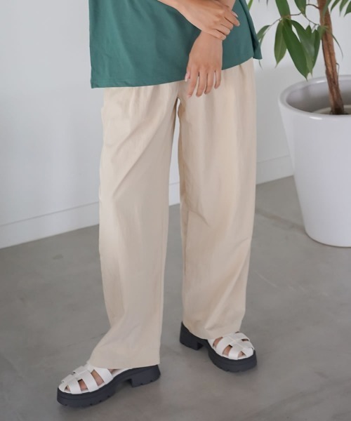 Auntie Rosa（アンティローザ）の「ワイドリラックスパンツ（その他パンツ・レディース・ブラック/ベージュ・SMALL/MEDIUM）」の7枚目の写真