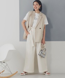 N.（N. Natural Beauty Basic） | ◆ベルト付ハイウエストワイドパンツ(スラックス)