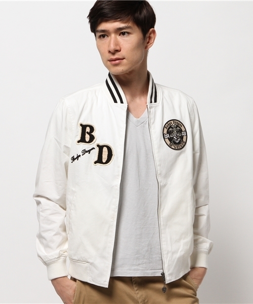 McGREGOR Budge Dragon(マックレガーバッジドラゴン)の「バッジエースブルゾン(ブルゾン・メンズ・アイボリー/ブラック・M/LL/L)」の6枚目の写真