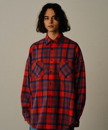 FACETASM ファセッタズム 20AW ガウンチェックシャツ FACETASM CHECK ZIPPER SHIRT (BLUE)の商品ページ