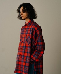 FACETAM /ファセッタズム/チェックシャツ　4 赤　マルチカラー FACETAM /ファセッタズム/チェックシャツ 4 赤 マルチカラー