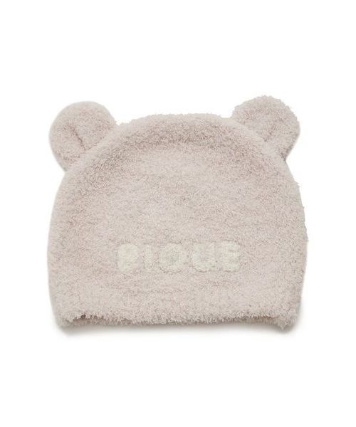 gelato pique（ジェラートピケ）の「【ラッピング済み】【BABY】パウダーベアキャップ＆ソックスSET（ベビーギフト・キッズ・ベージュ/ピンク/ブルー・FREE）」の4枚目の写真