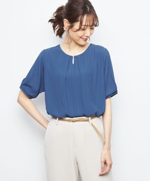 A/C DESIGN BY ALPHA CUBIC（エーシーデザインバイアルファキュービック）の「ストライプシフォンプルオーバー（Tシャツ/カットソー）」
