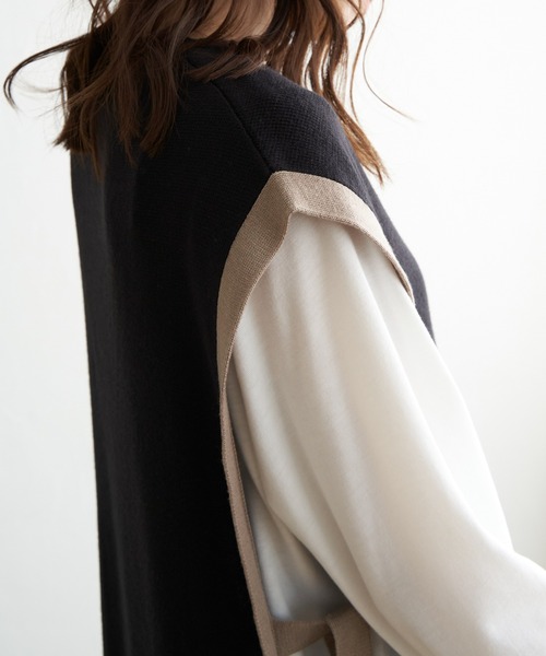 ikka(イッカ)の「【2点セット】ニットベストアンサンブルワンピース(ワンピース・レディース・オリーブ/ブラック/モカ・L/S/M)」の14枚目の写真