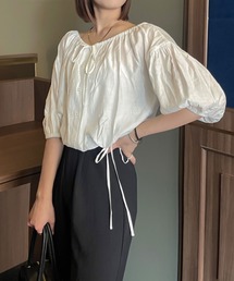 Ambre Ciel | 2wayギャザーリボンブラウス／WEB/EC限定商品(シャツ/ブラウス)