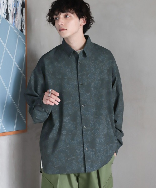 RAGEBLUE（レイジブルー）の「総柄プリントシャツ（シャツ/ブラウス