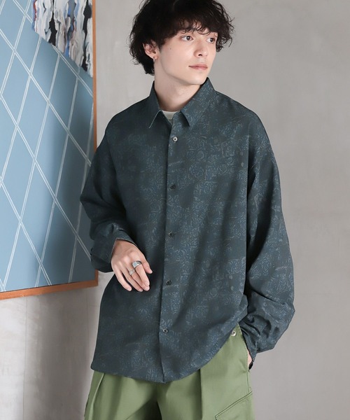 RAGEBLUE（レイジブルー）の「総柄プリントシャツ（シャツ/ブラウス