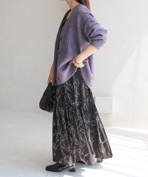 Social GIRL（ソーシャルガール）の「フロントリブカーディガン（カーディガン/ボレロ・レディース・グリーン/チャコール/グレイッシュベージュ/パープル・FREE）」の13枚目の写真