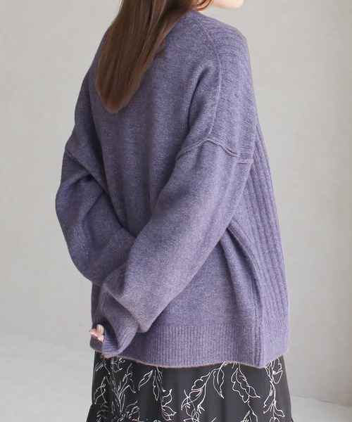 Social GIRL（ソーシャルガール）の「フロントリブカーディガン（カーディガン/ボレロ・レディース・グリーン/チャコール/グレイッシュベージュ/パープル・FREE）」の14枚目の写真