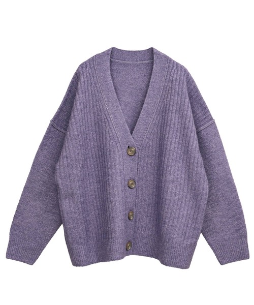 Social GIRL（ソーシャルガール）の「フロントリブカーディガン（カーディガン/ボレロ・レディース・グリーン/チャコール/グレイッシュベージュ/パープル・FREE）」の22枚目の写真