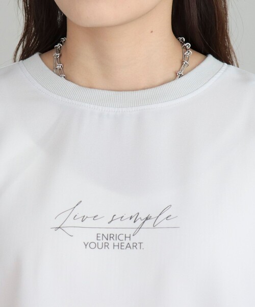 fredy emue（フレディエミュ）の「ちびプリント入りＴシャツブラウス（シャツ/ブラウス・レディース・オフホワイト/チャコールグレー/ネイビー/ライトグレー・38）」の11枚目の写真