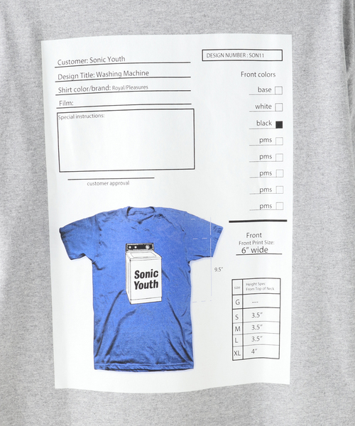 PLEASURES（プレジャー）の「【PLEASURES × SONIC YOUTH / プレジャー × ソニック・ユース】TECHPACK T-SHIRT（Tシャツ/カットソー・メンズ・ブラック・MEDIUM/LARGE）」の9枚目の写真
