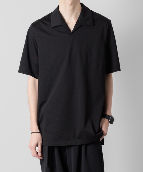 ATTACHMENT(アタッチメント)の「CO ジャージークロス ポロシャツ / CO JERSEY CLOTH POLO SHIRT(ポロシャツ・メンズ・ホワイト/ダークグレー/ブラック・2/1/3)」の2枚目の写真