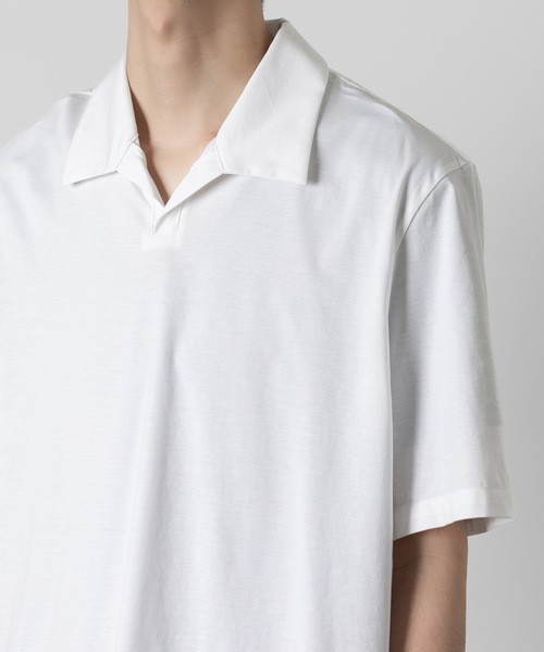 ATTACHMENT(アタッチメント)の「CO ジャージークロス ポロシャツ / CO JERSEY CLOTH POLO SHIRT(ポロシャツ・メンズ・ホワイト/ダークグレー/ブラック・2/1/3)」の9枚目の写真