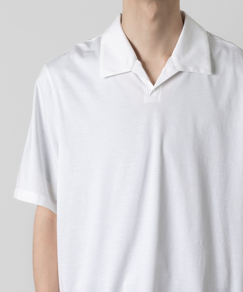 ATTACHMENT(アタッチメント)の「CO ジャージークロス ポロシャツ / CO JERSEY CLOTH POLO SHIRT(ポロシャツ・メンズ・ホワイト/ダークグレー/ブラック・2/1/3)」の10枚目の写真