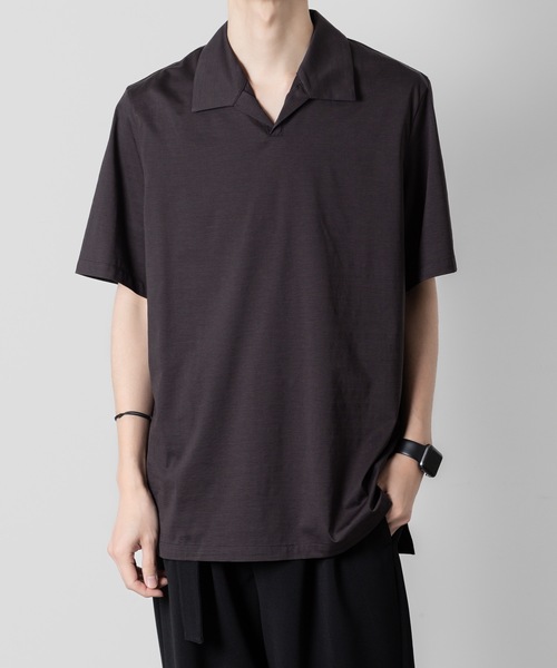 ATTACHMENT(アタッチメント)の「CO ジャージークロス ポロシャツ / CO JERSEY CLOTH POLO SHIRT(ポロシャツ・メンズ・ホワイト/ダークグレー/ブラック・2/1/3)」の15枚目の写真