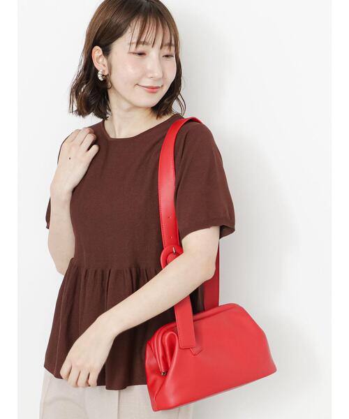 Te chichi TERRASSE（テチチテラス）の「太ベルト口金ショルダーバッグ（ハンドバッグ・レディース・レッド/ブラック/オフホワイト・F）」の9枚目の写真