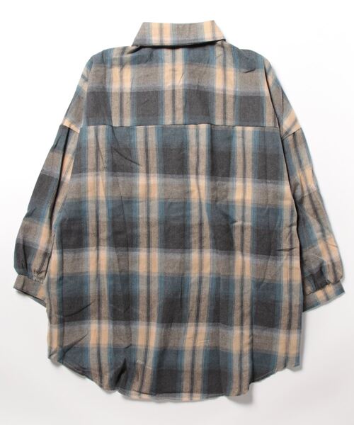 LADY LIKE（レディライク）の「ドットボタンチェックネルシャツ（シャツ/ブラウス・レディース・オレンジ/ネイビー/ベージュ・M）」の20枚目の写真