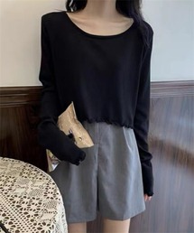 ショート丈長袖Tシャツ
