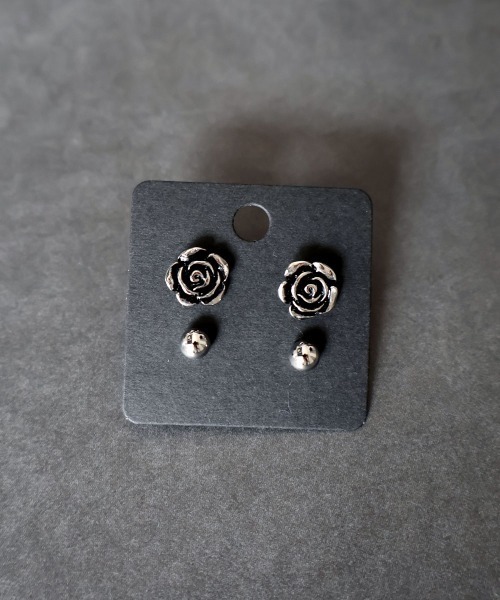 4INT.(フォイント)の「メンズライク スタッドピアス 2セット / チタンポスト(金属アレルギー対応】)(ピアス(両耳用)・メンズ・G/E/C/A/D/B/F/H/J/K/I/L/M/N・FREE)」の1枚目の写真