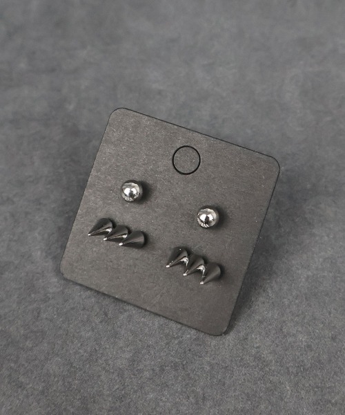 4INT.(フォイント)の「メンズライク スタッドピアス 2セット / チタンポスト(金属アレルギー対応】)(ピアス(両耳用)・メンズ・G/E/C/A/D/B/F/H/J/K/I/L/M/N・FREE)」の10枚目の写真