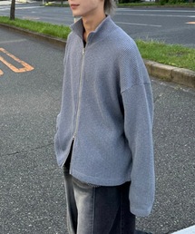 ドライバーズニット ハイネックニットカーディガン nmtc + エヌエムティーシープラス high neck knit cardigan ハーフジップ リブニット ニット 韓国ファッション 長袖トップス