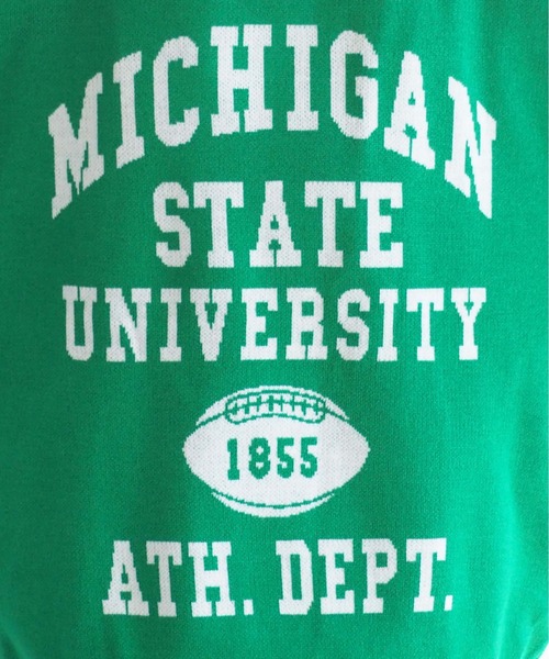 DISCUS ATHLETIC（ディスカス　アスレチック）の「【DISCUS×UNIV.MICHIGAN】カレッジニット（ニット/セーター・レディース・グリーン・M）」の11枚目の写真
