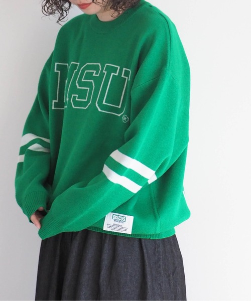 DISCUS ATHLETIC（ディスカス　アスレチック）の「【DISCUS×UNIV.MICHIGAN】カレッジニット（ニット/セーター・レディース・グリーン・M）」の18枚目の写真