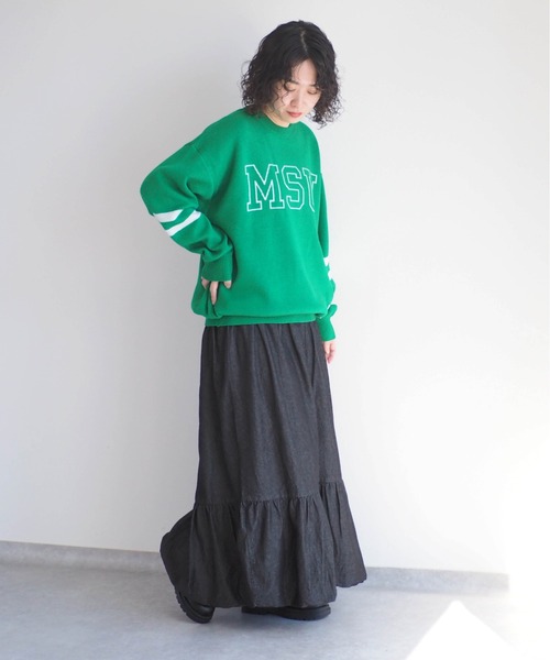 DISCUS ATHLETIC（ディスカス　アスレチック）の「【DISCUS×UNIV.MICHIGAN】カレッジニット（ニット/セーター・レディース・グリーン・M）」の21枚目の写真