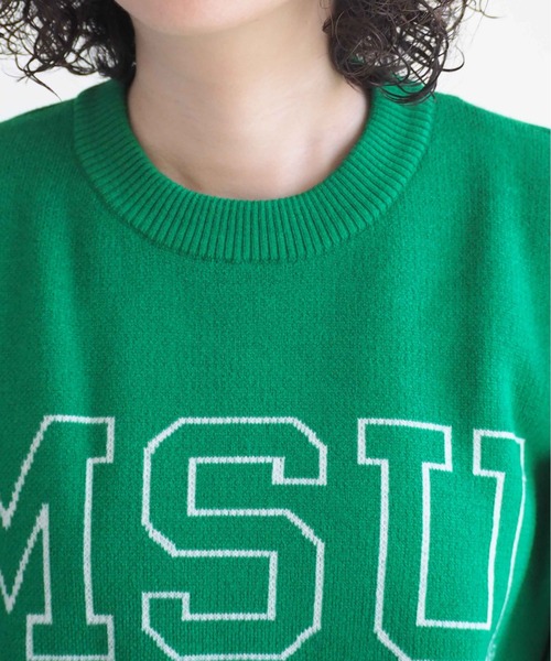 DISCUS ATHLETIC（ディスカス　アスレチック）の「【DISCUS×UNIV.MICHIGAN】カレッジニット（ニット/セーター・レディース・グリーン・M）」の12枚目の写真