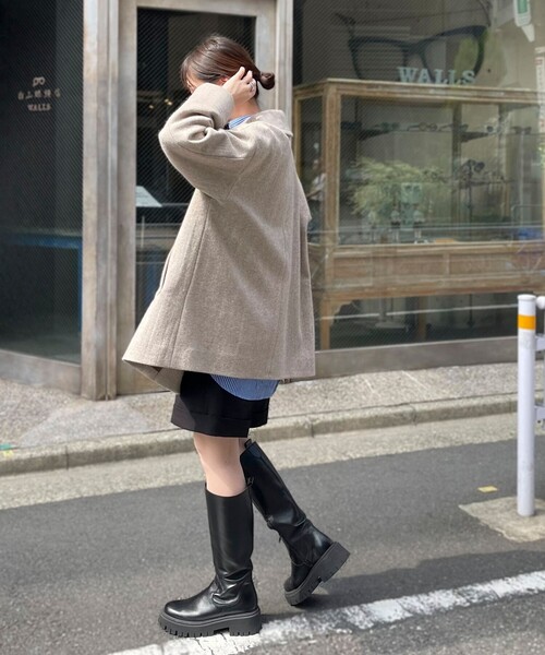 fredy emue（フレディエミュ）の「ミドル丈ピーコート（ピーコート・レディース・ベージュ系その他4/ネイビー・38）」の22枚目の写真