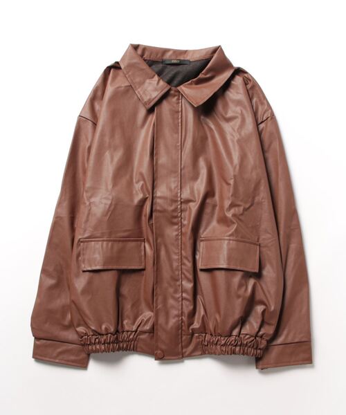 Ritzy（リッツィー）の「PUブルゾン（ブルゾン・レディース・ブラック/ブラウン・L/M）」の2枚目の写真