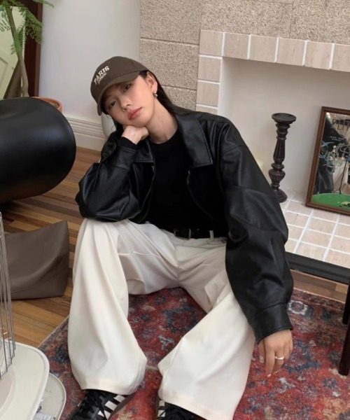 Ritzy（リッツィー）の「PUブルゾン（ブルゾン・レディース・ブラック/ブラウン・L/M）」の3枚目の写真