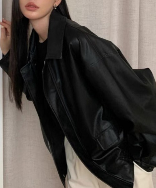 Ritzy（リッツィー）の「PUブルゾン（ブルゾン・レディース・ブラック/ブラウン・L/M）」の5枚目の写真