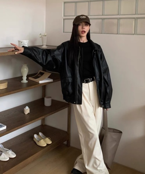 Ritzy（リッツィー）の「PUブルゾン（ブルゾン・レディース・ブラック/ブラウン・L/M）」の6枚目の写真