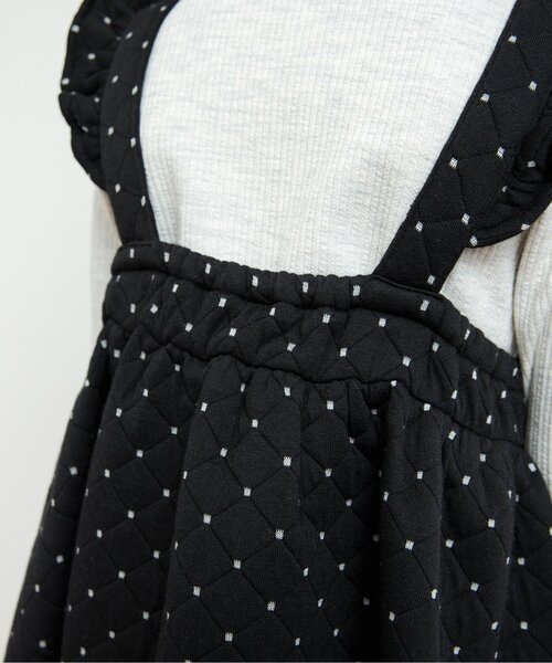 BREEZE（ブリーズ）の「【リンク可能】ニットキルトワンピース×リブTシャツ（ワンピース・キッズ・レッド/ブラック・90/120/110/130/100/140/80）」の8枚目の写真