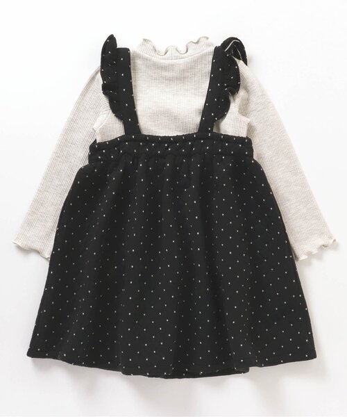 BREEZE（ブリーズ）の「【リンク可能】ニットキルトワンピース×リブTシャツ（ワンピース・キッズ・レッド/ブラック・90/120/110/130/100/140/80）」の10枚目の写真